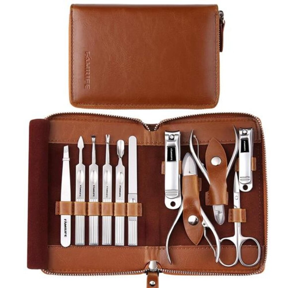 Manicure Set,Professional Manicure Kit Nail Clippers Set 11 in 1 Stainless Steel